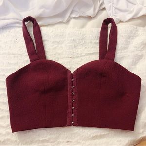 Tobi Burgundy Crop Top